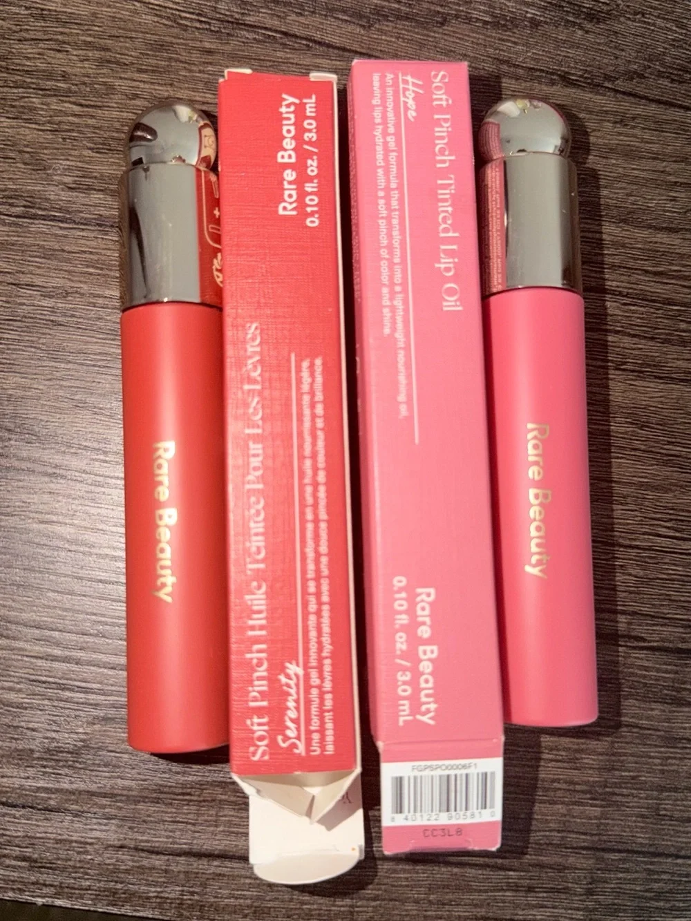 Rare Beauty Soft Pinch Tinted Lip Oil — Rose Pink & Deep Rose